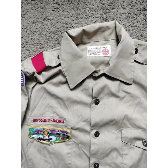 Boy Scouts Of America Mens Long sleeve Button Up Shirt No Size FITS LIKE LARGE - Picture 2 of 8